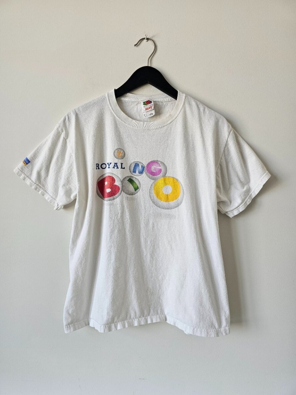 Royal Caribbean Bingo White Crew Neck Short Sleeve T-Shirt Men's Large
